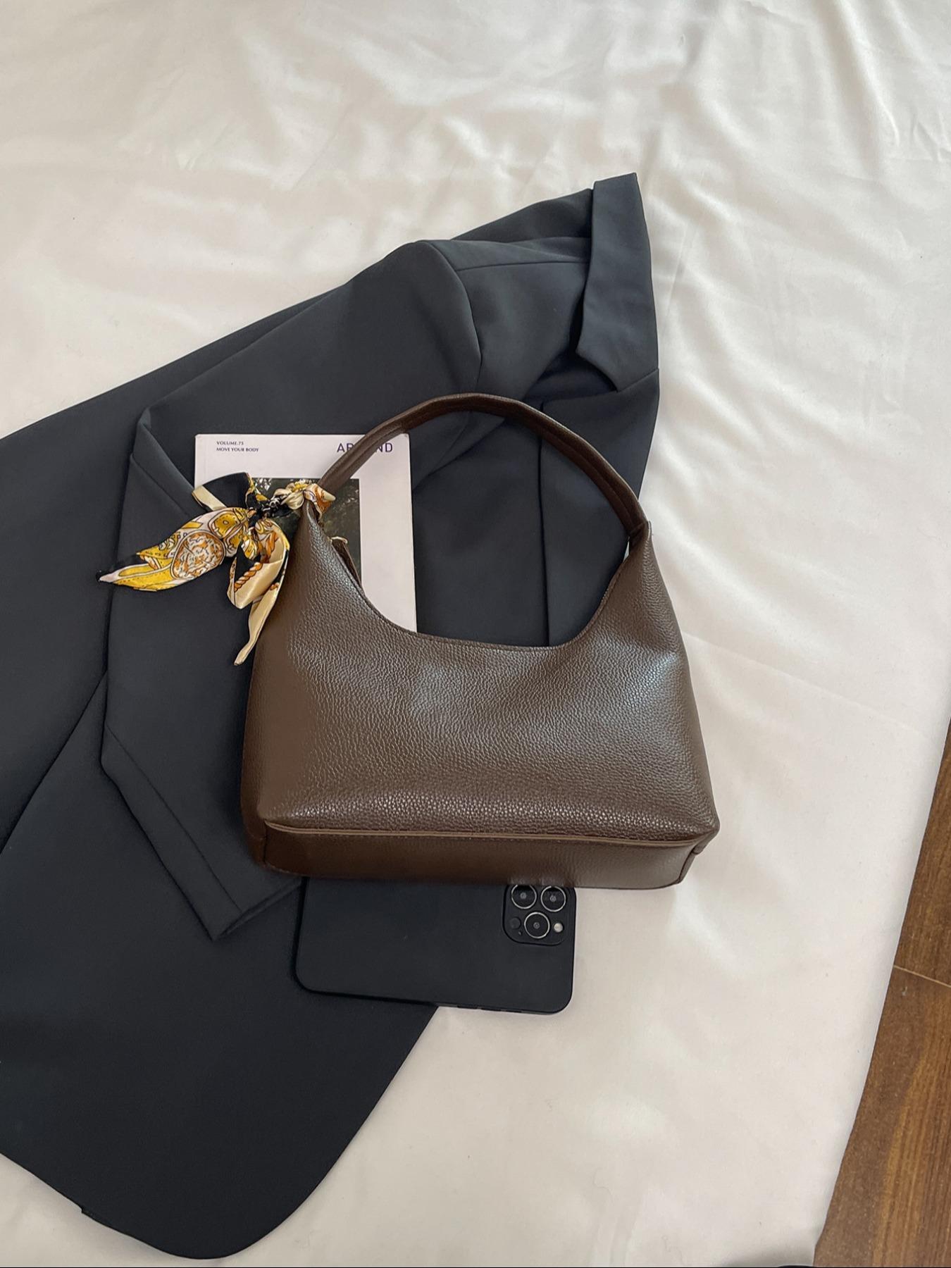 Fashion Retro Crossbody Shoulder Bag for Women, Stylish Compact Design with Scarf Detail, Perfect for Daily Use & Special Occasions, Embellished Shoulder Bag