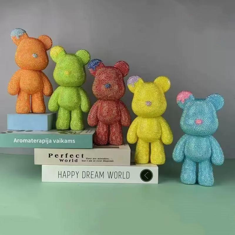 Shimmering DIY Rhinestone Bear, Resin Craft, Handicraft, Handmade Crafts, Perfect for Valentine's Day and Christmas Gifts, Kids' Gift, Enhances Manual Skills
