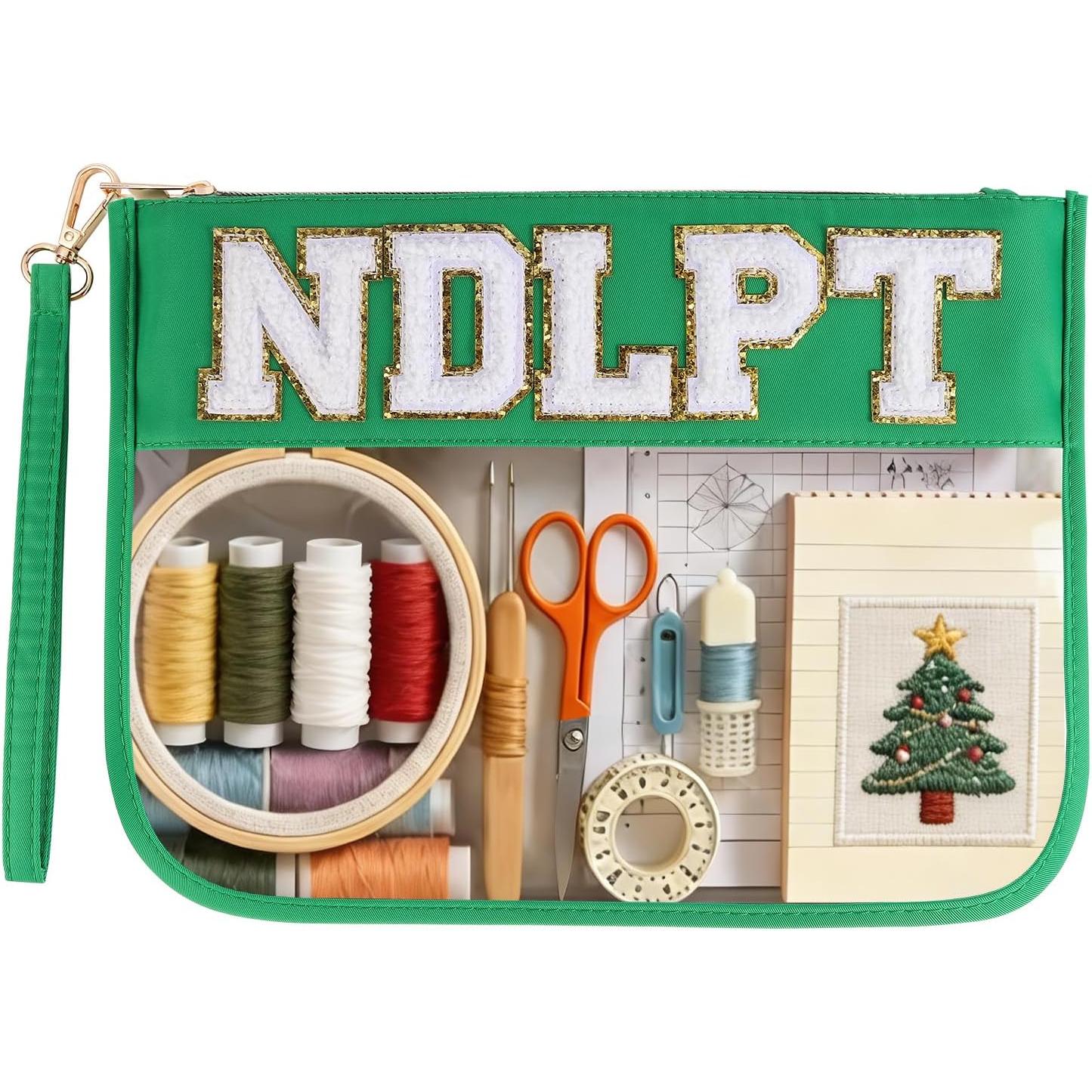 Needlepoint Project Bag Sewing Gifts Embroidery Sewing Bag Craft Storage Organizer NDLPT Clear Zip Pouch Bag