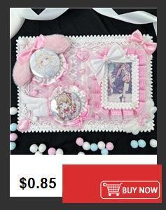 Itabag Anime Badge Holder Set Decor Kawaii Candy Fluffy Bunny Ribbon Lace Ita Bag Insert Board Badge Display Board Accessories