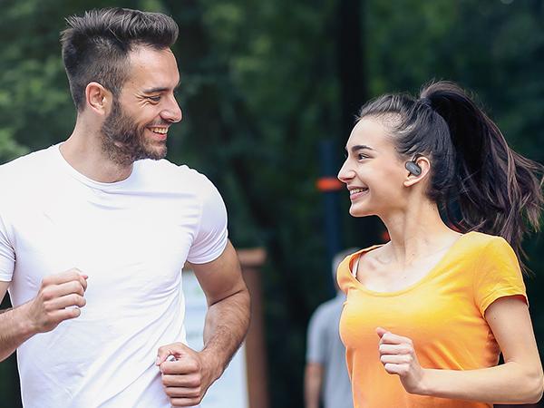 TOZO-Open Buds Lightweight True Open Ear Wireless Earbuds with Multi-Angle Adjustment Audio Earphones sport earbuds Headphones Electronic Headset wireless earphone app control open-ear headphone FathersDayGift Black