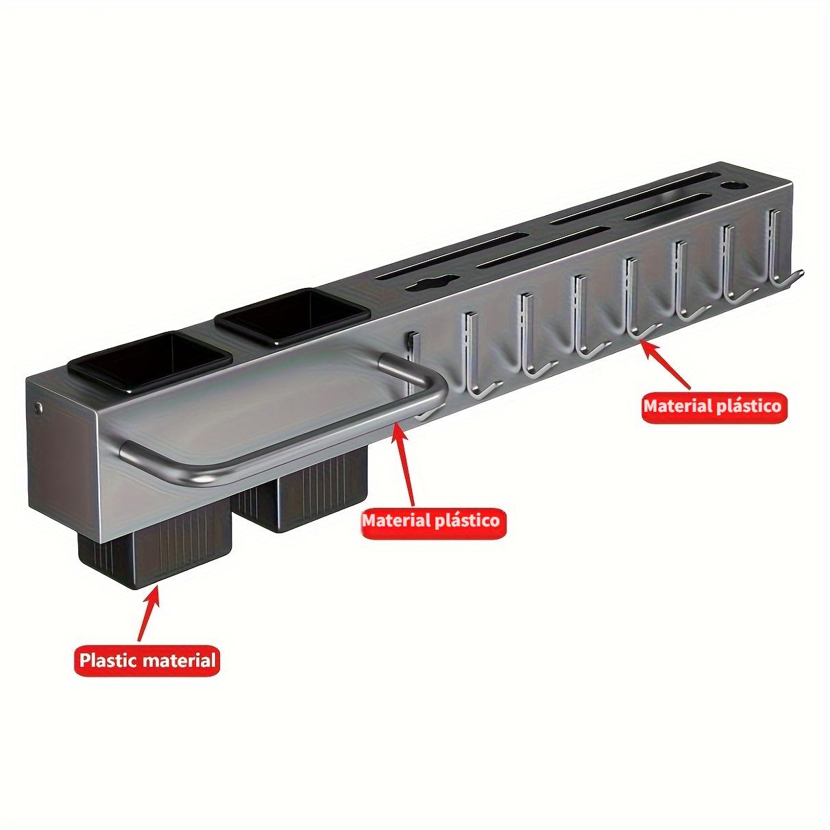 Multi-functional Wall-Mounted Kitchen Storage Rack, Kitchenware - Heavy-duty Carbon Steel Knife Holder, Japanese Knife Storage Rack, No-Drill Installation, Suitable for Storing Knives, Cutlery, and Cutting Boards in Homes and Restaurants, Space-Saving