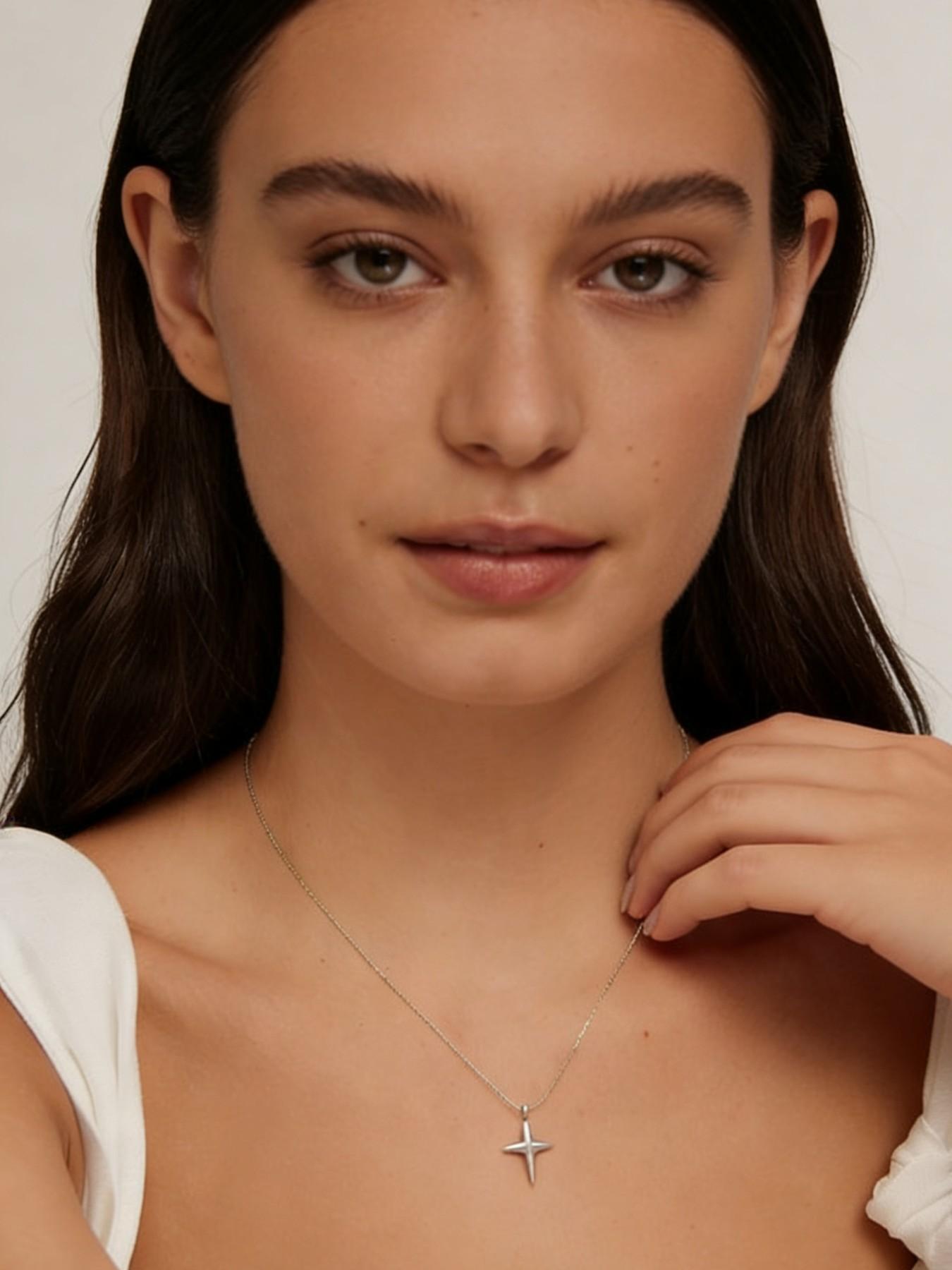 Star Cuban Necklace, Elegant Alloy Chain, Plain Design, All Seasons Jewelry, No Choking Hazard, Perfect Signature Accessory