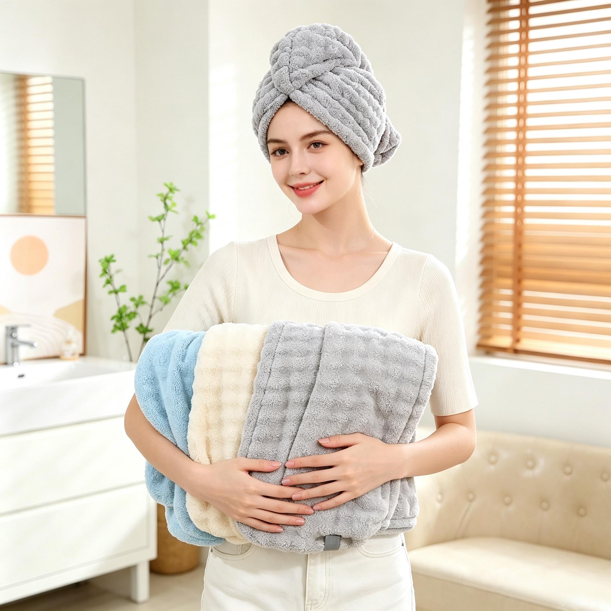 Women's quick-dry hair towel, absorbent and thickened, new style shower cap towel head wrap