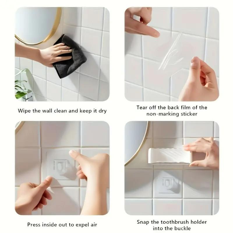 ⚠️ [Check Description] Wall Mount Toothbrush Holder | Bathroom Rack - (TOOTHBRUSHES NOT INCLUDED)