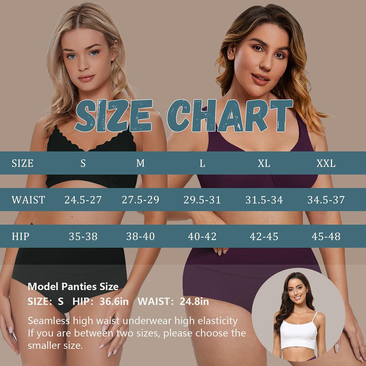 LEVAO High Waist Seamless Underwear for Women Full Coverage Brief No Show Simple Comfortable Panties 6 Pack S-XXL SpringStatements LEVAO High Waist Seamless Underwear for Women Full Coverage Brief No Show Simple Comfortable Panties 6 Pack S-XXL SpringStatements