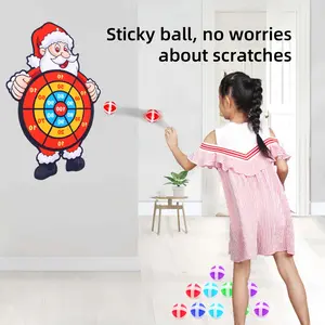 Dart Board Set for Boys Aged 3-9, Dinosaur Toy for Kids 3-12, Includes 12 Sticky Balls & 6 Darts, Indoor Outdoor Party Game Gift