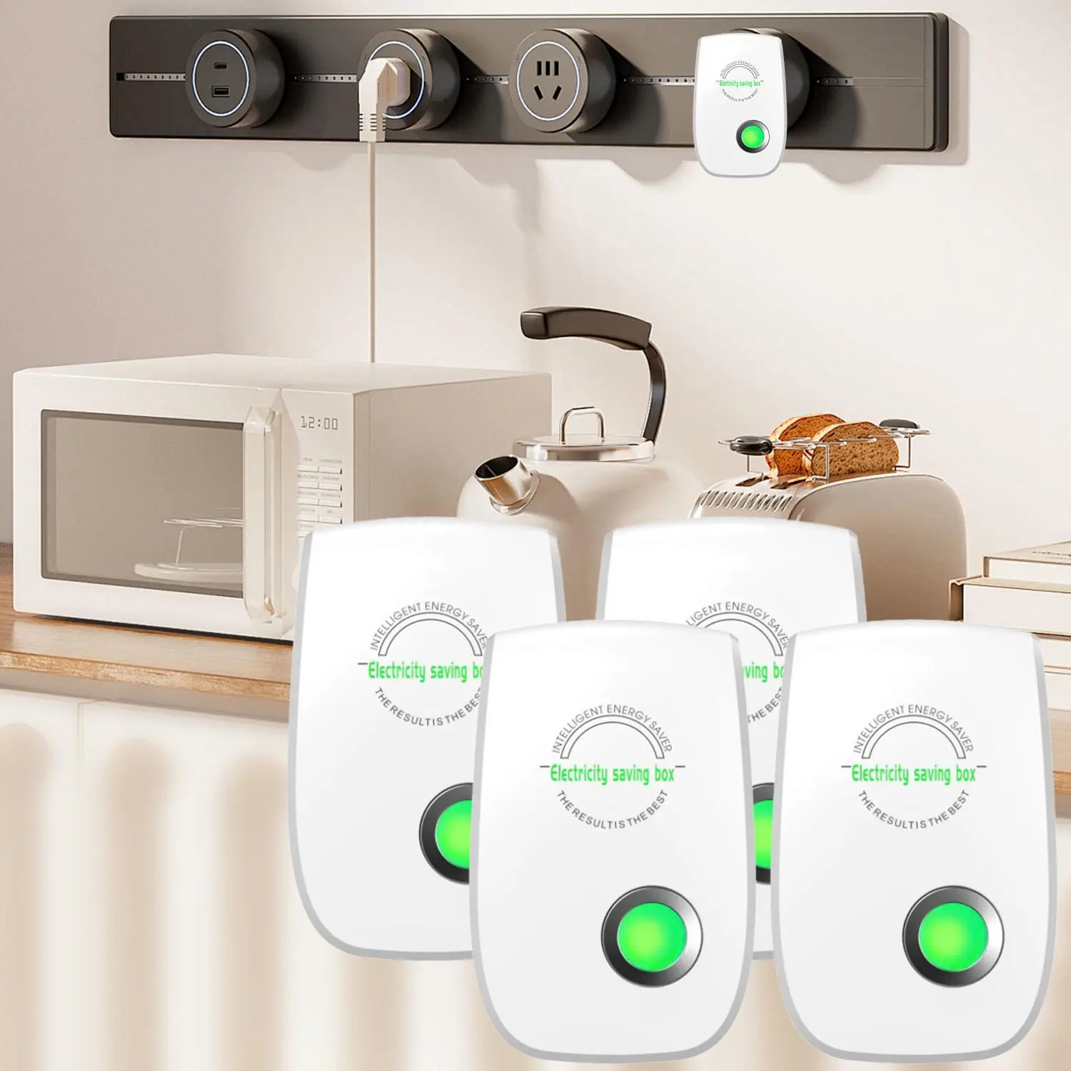 2026 New Appliance Voltage Stabilizer ,US Plug, Plug in Module, 90-250V Wide Voltage Input, Sturdy Hard Outer Shell, Easy to Use Outlet, Green Light Signal, Home Improvement Electrical Equipment for Household Electronics
