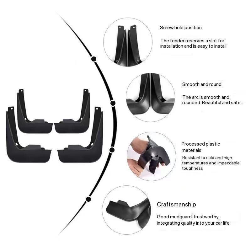 Solid Source Beijing Hyundai Veloster Mudguard, Easy Installation, Corrosion Resistant, Waterproof, Flexible, Protects Car Paint