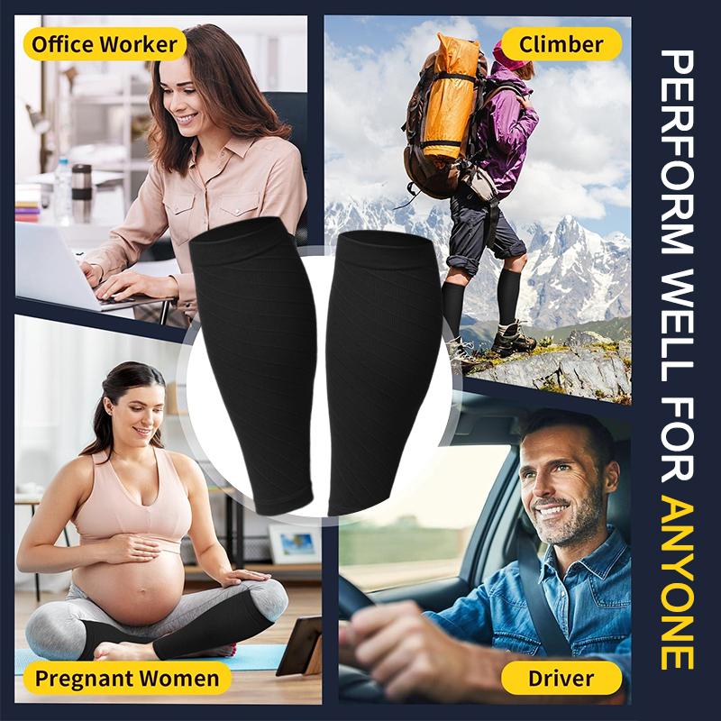 Tinylemon 3 Pairs Calf Compression Sleeves(15-20mmHg) for Women Men, Leg Compression Sleeve Calf Brace for Support Running Shin Splints 01