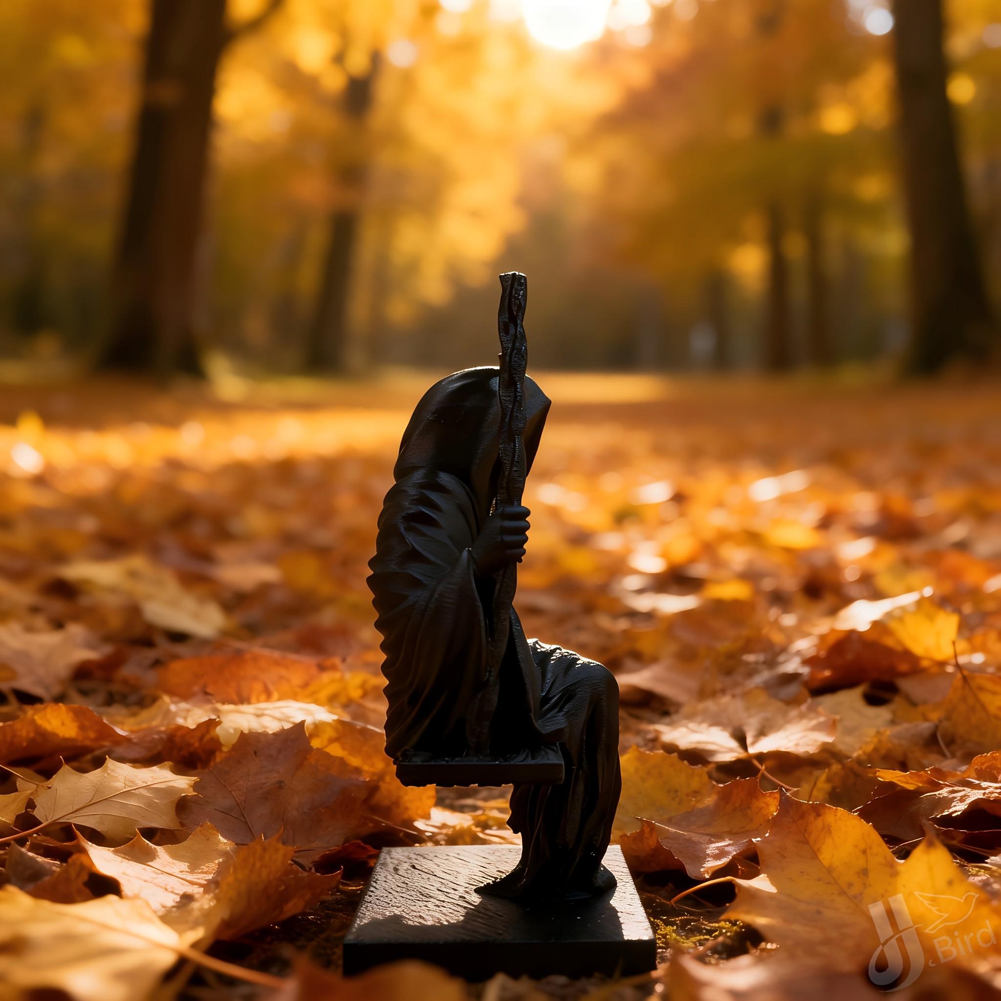 Gothic Style Swing Death Figure Ornament, Collectible Handmade Decorative Piece, Home Bookshelf Desktop Decoration, Creative Art Display