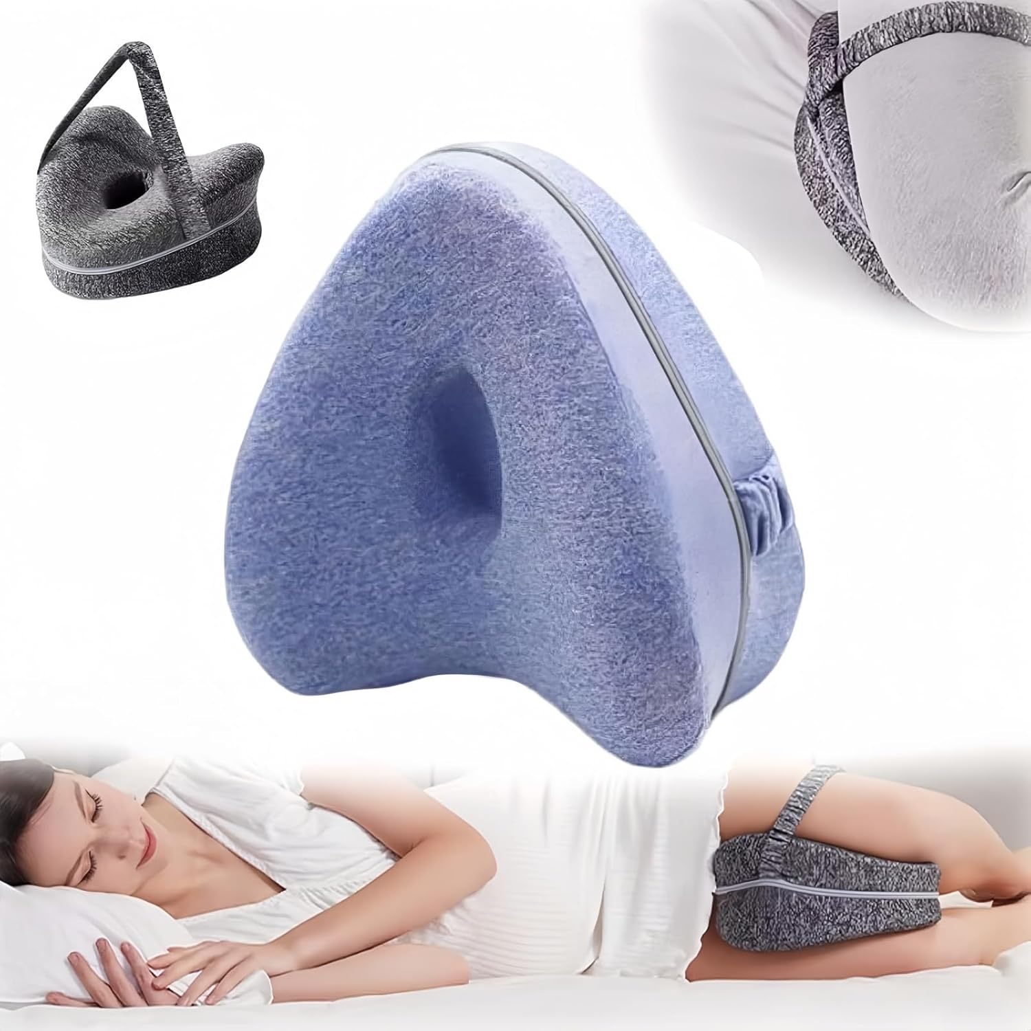 Side Sleep Correction Pillow, 2026 New Hip Alignment Pillow with Adjustable Straps, Relieves Hip/leg/spine/back Pain and Sciatica