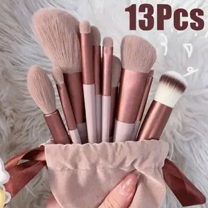 13-Piece Makeup Brush Set for Women, Eyeshadow Foundation Blush Brushes, Soft Cosmetic Tools Kit, Beauty Essentials