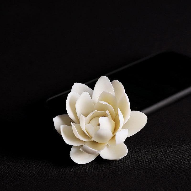 Handmade Lotus Incense Holder, Ceramic Material, Elegant Design, Ideal Home and Office Decor, Enhances Holiday Atmosphere