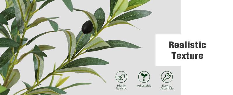 Artificial Olive Tree, Fake Indoor Plants , 6/7/8 Feet Tall- Realistic Large Simulated Potted Tree - Vintage Modern Home Decor For Home Office, Bedroom And Living Room, Thanksgiving Decoration Artificial Olive Tree, Fake Indoor Plants , 6/7/8 Feet Tall- Realistic Large Simulated Potted Tree - Vintage Modern Home Decor For Home Office, Bedroom And Living Room, Thanksgiving Decoration