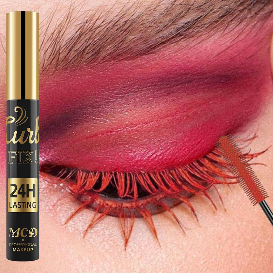 Mcd Makeup Artist 9 Colored Eyelashes Mascaras, 1 Count Thick Curling Volumizing Mascara Pink/Brown/White Eyelash Extensions Enhance Your Eye Makeup's Appeal For Green/Blue Eye Colors