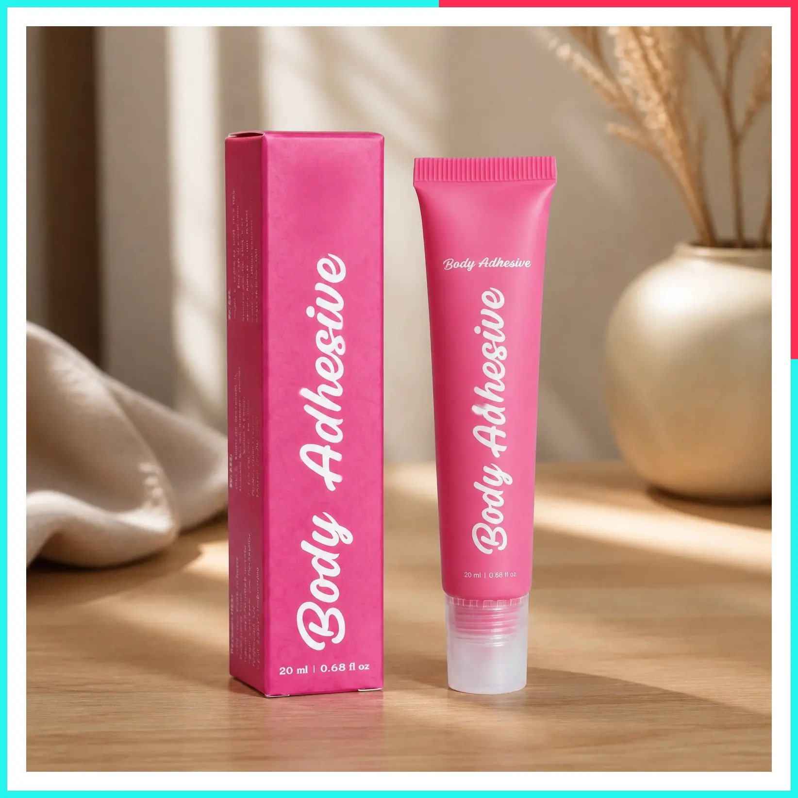 20ml Body Adhesive Glue for Clothes to Skin – Sweat Proof & Water Washable, Fabric-Safe Fashion Glue to Hold Clothing in Place for Dancers, Bras, Dresses, Wigs, Stockings