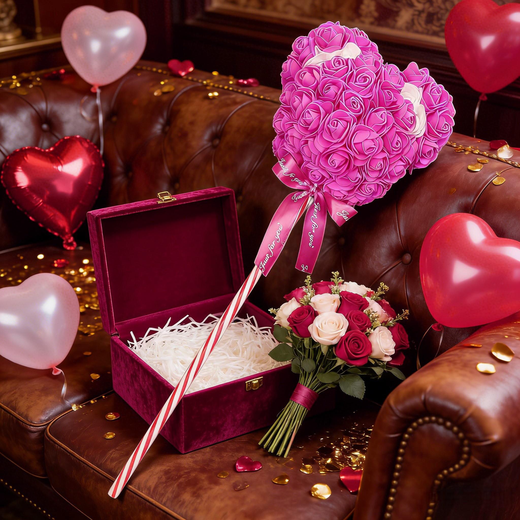 2026 Mother's Day Limited Edition Rose Bear Heart Lollipop, Artificial Eternal Rose, Romantic Gift for Valentine, Birthday, Girlfriend, Wife