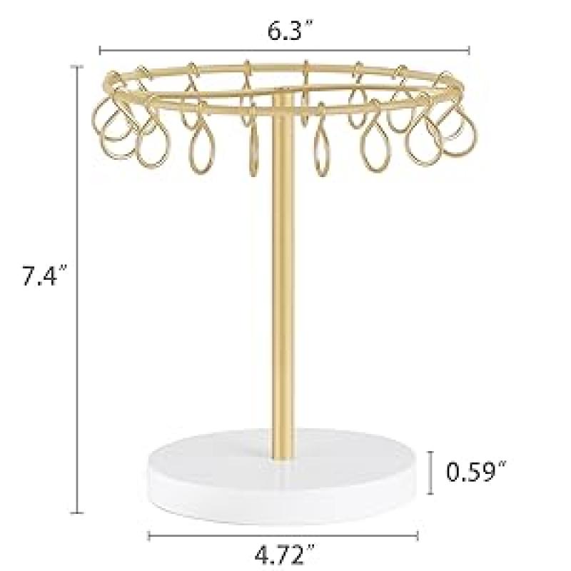 Metal Claw Clip Organizer Holder Stand Storage Display Hair Accessories Bedroom Bathroom College Dorm Room Decor for Women and Girls, Gold