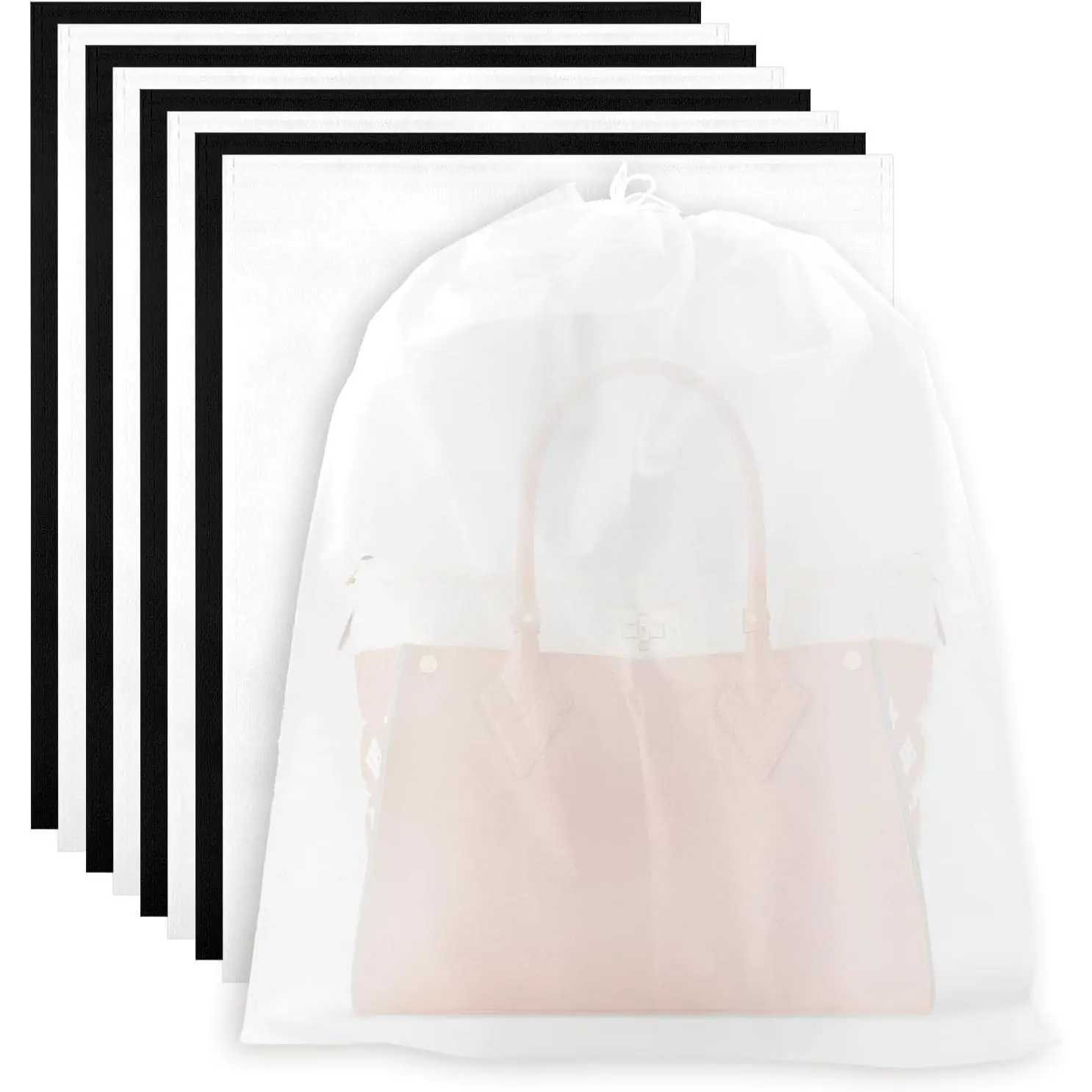 8-Pack Multipurposed Dust Bags for Handbags.Dust-proof, Non-Woven | Breathable Shoe Bags for Travel, Storage, Closet,Storage Pouch Protector for Handbags Purses Shoes Luggage