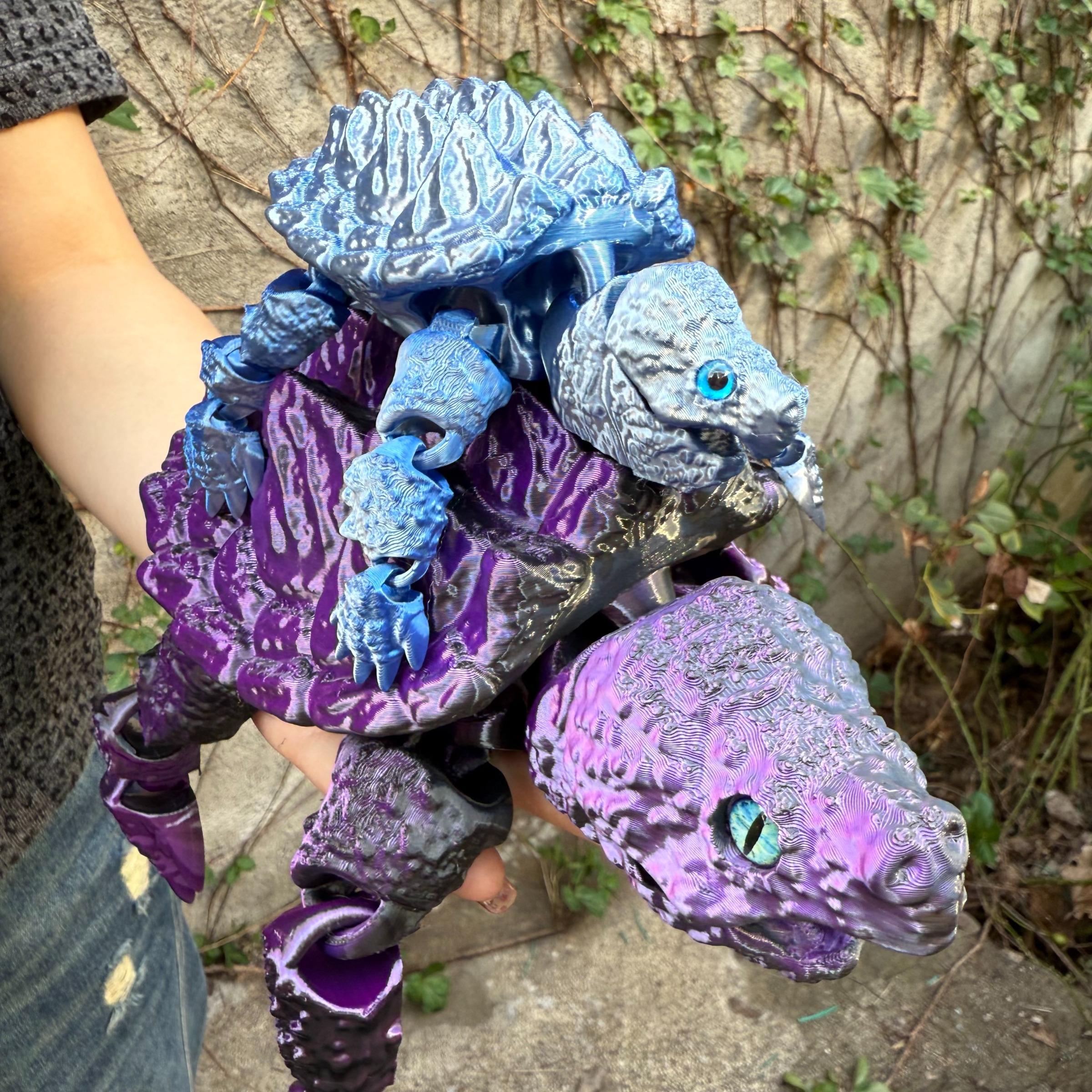 3D Printed Crocodile Statue Decoration, Two Sizes Available, Unique Home Decor, Christmas Gift, Realistic Eyes, Moveable Joints, Turtle Designs