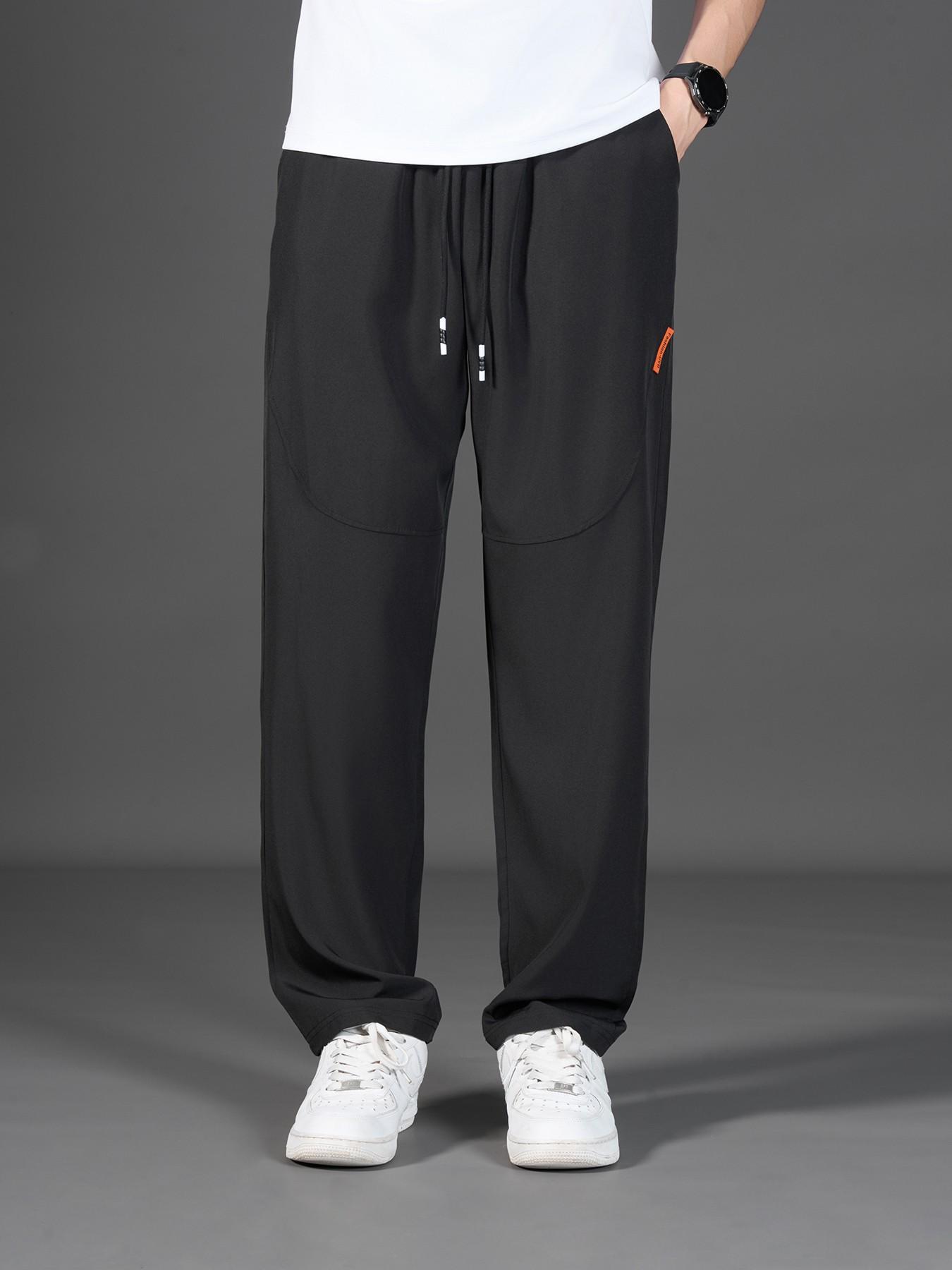 Men's Casual Lightweight Pants, Breathable Sportswear, Elastic Waist, Comfortable and Stylish, Ideal for Daily Wear and Activities