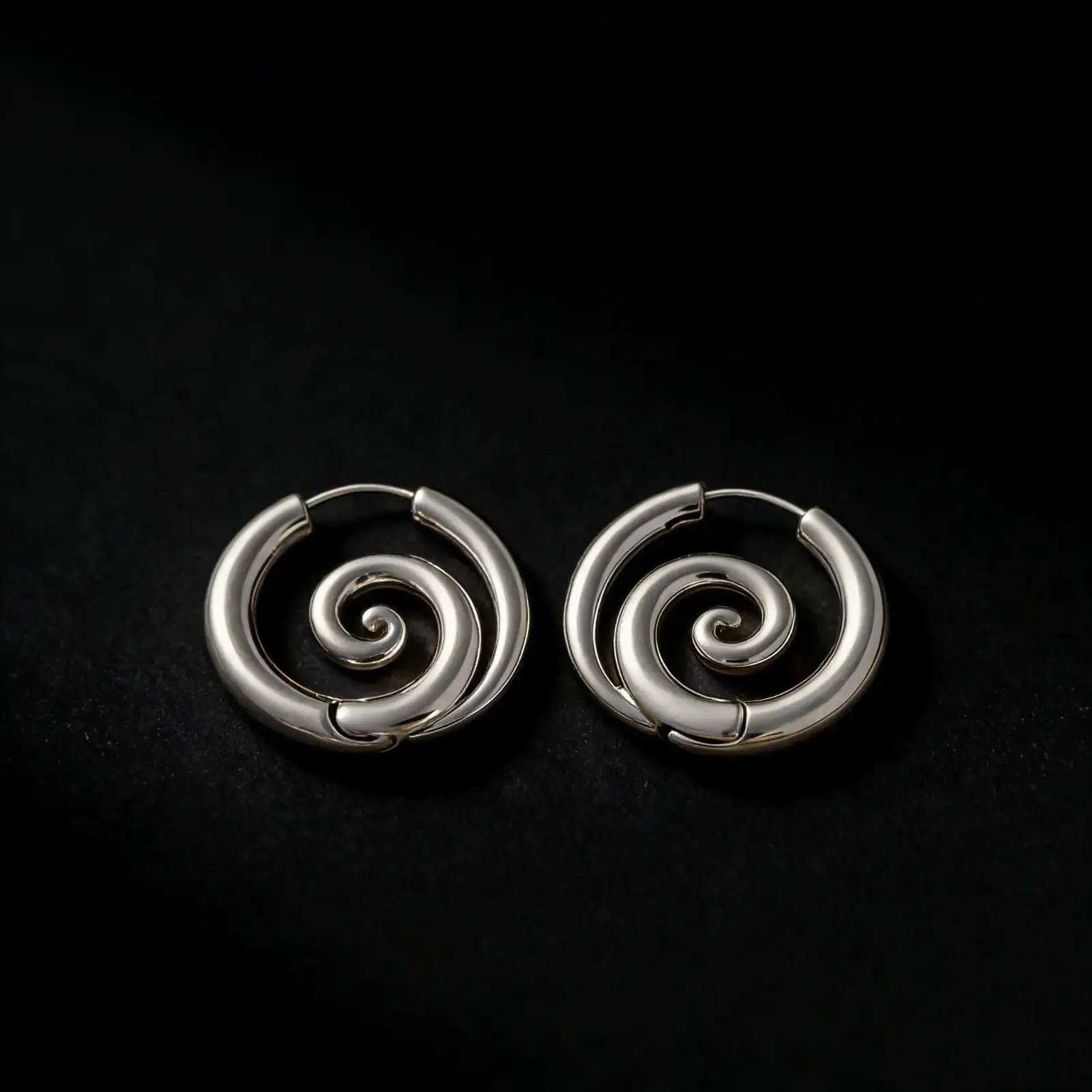 Spiral Hoop Earrings for Women, Y2K Gothic Ear Cuffs, Faux Stretched Coil Earrings, Stainless Steel Helix Cartilage Jewelry, Hypoallergenic Non-Piercing Accessories for Everyday Wear, Parties & Festivals