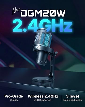 XLR/USB Gaming Microphone for PC, Dynamic Computer Mic for Streaming Podcasting, Noise Reduction, Mute, Volume Control, RGB Boom Mic for Vocal Recording,Voice-Over, PD100XS Black