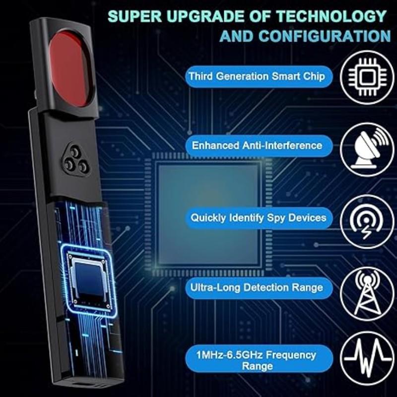 Hidden Camera Detector, GPS Tracker Detector, RF Signal Scanner, Ideal for Office, Travel, Hotel, Car, Find Hidden GPS Trackers