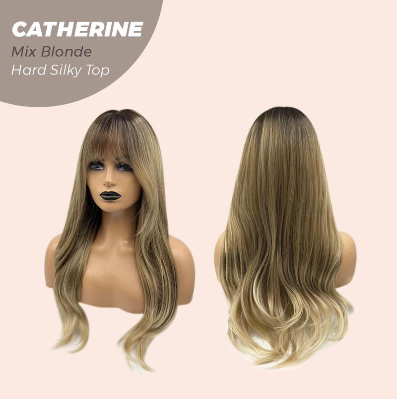 JBEXTENSION 25 Inches Scalpiana 3.5X4 Hard Silky Top Natural Scalp Effect Wig With Bangs CATHERINE JBEXTENSION 25 Inches Scalpiana 3.5X4 Hard Silky Top Natural Scalp Effect Wig With Bangs CATHERINE