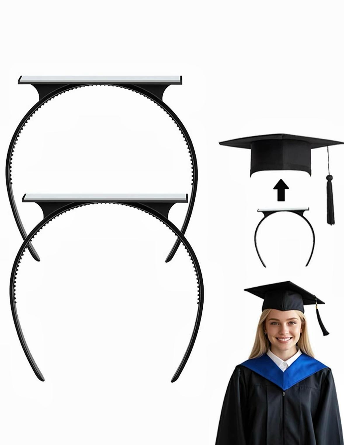 Graduation Cap Hairpin Headband, Secure Cap & Style Hair, Perfect for Graduates, Commencement Ceremony Wear, Graduation Season Gift Accessory