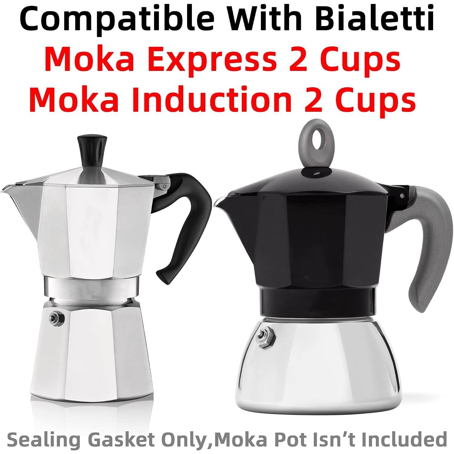 Sealing Gasket for Bialetti Moka Express & Moka Induction 2 Cups Coffee Pot | [UPGRADED] 6 count   Grade  Seal Ring for Bialetti  Stovetop Espresso Coffee Maker