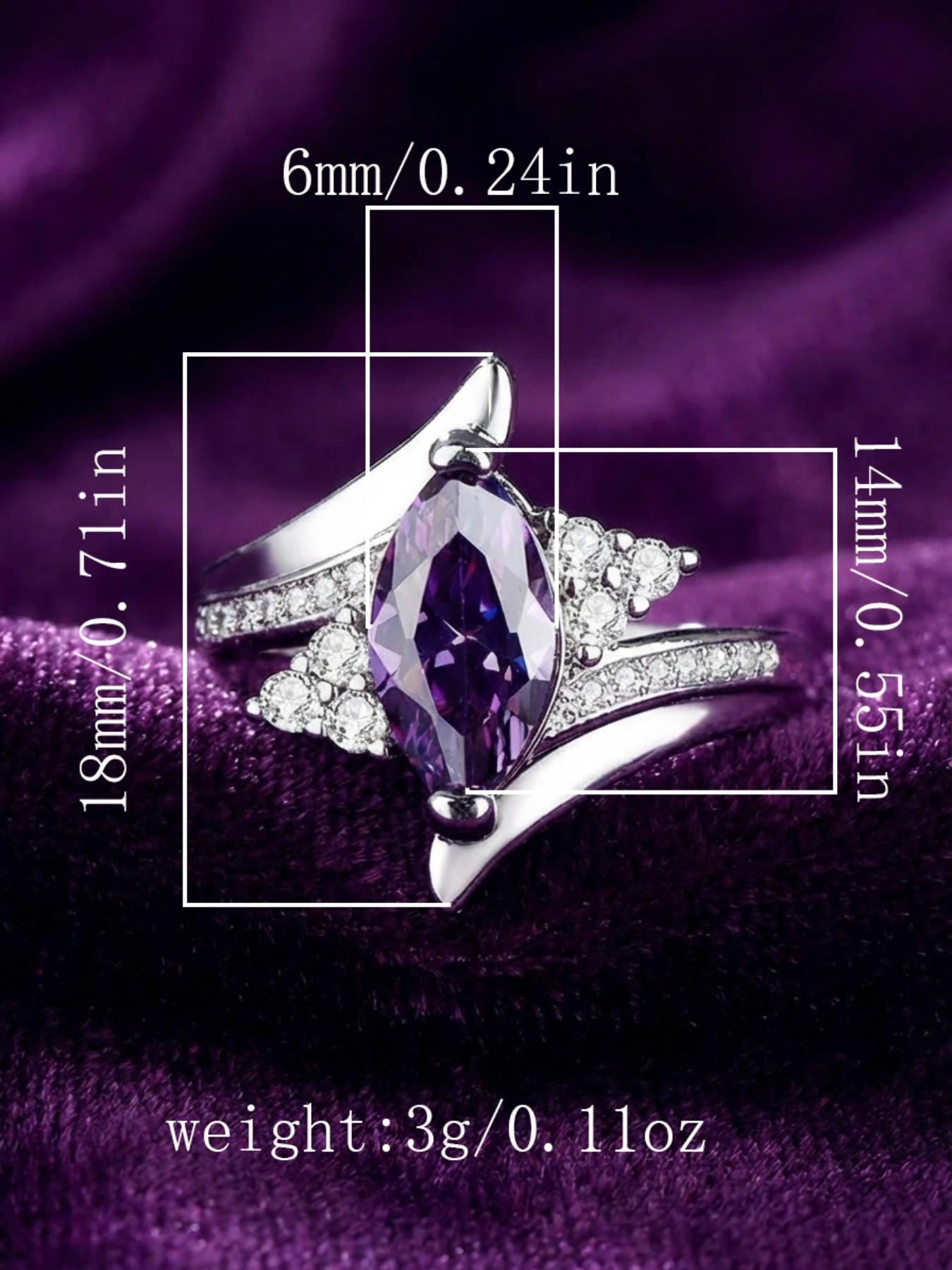 Elegant Geometric Ring with Micro-Pave Design, Unique Horse Eye Line Pattern, Copper Chain Material, Stylish Jewelry for Women