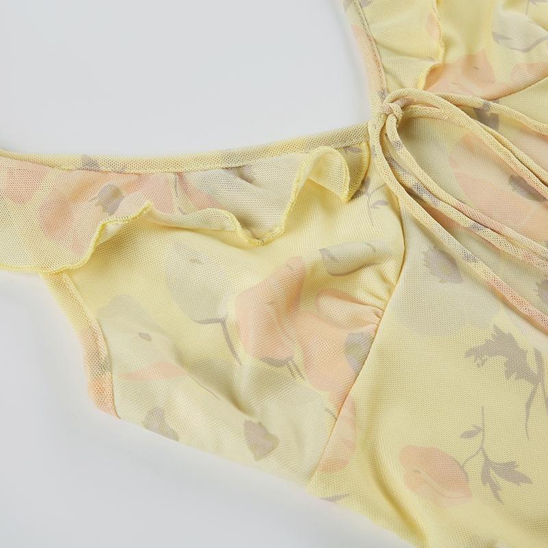 Women's Floral Print Dress, Floral Printed Dress, Elegant Y2K Sleeveless Dress for Party Club Dating Wear, Ladies Summer Clothes