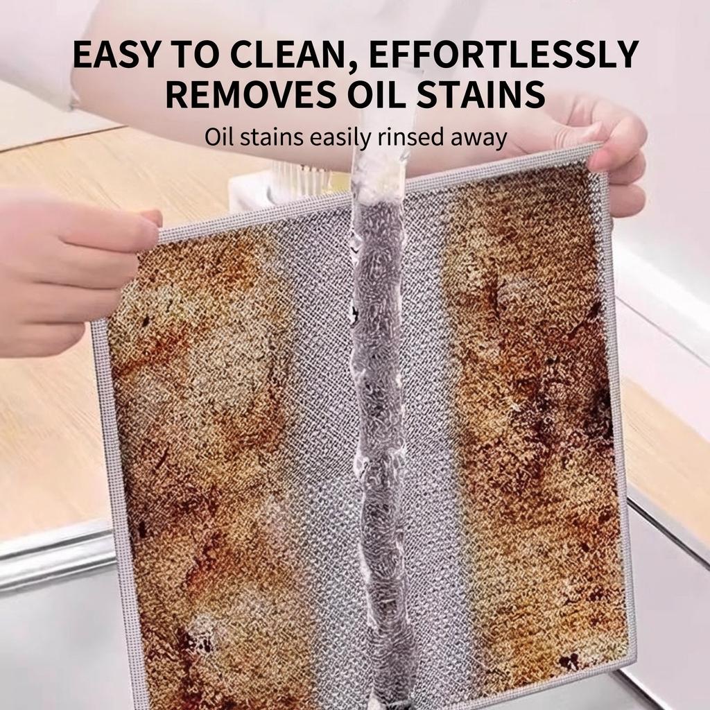 10 Count Non-Scratch Wire Dishcloth, Reusable 2-Layer Metal Scrubber for Wet & Dry Kitchen Cleaning , Cookware, Sinks, Dishes & Cooktops Wipe 10 Count Non-Scratch Wire Dishcloth, Reusable 2-Layer Metal Scrubber for Wet & Dry Kitchen Cleaning , Cookware, Sinks, Dishes & Cooktops Wipe