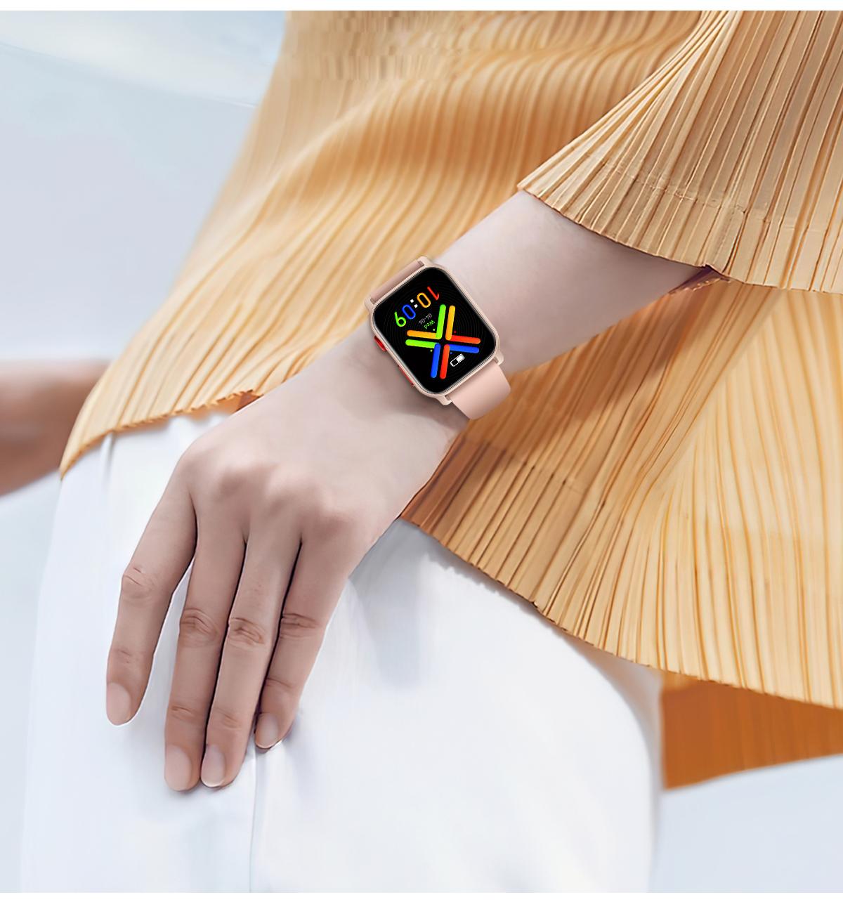 Smart Watch for Men and Women with Call/Message Reminder, Smart Watch 1.83 Inch Touch Screen, Fitness Watch Heart Rate/Sleep/Calorie/Step Monitor, Emergency Flashlight, Activity Tracker for Android iOS