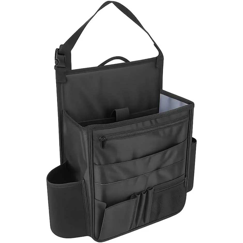 Car Front Seat Organizer, Multi-Pocket Vehicle Hanging Passenger Back Seat Storage Bag with Adjustable Straps, Automotive Interior Storage Organizer, Universal for SUV RV Truck