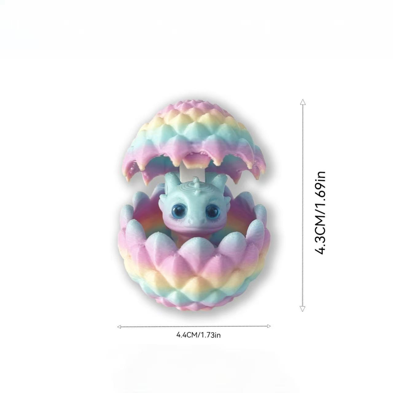 Gradient Dragon Egg Toy Set, Creative 3D Printed Mini Round Dragon Eggs, Perfect Gift for Easter and Christmas, Unique Holiday Decoration