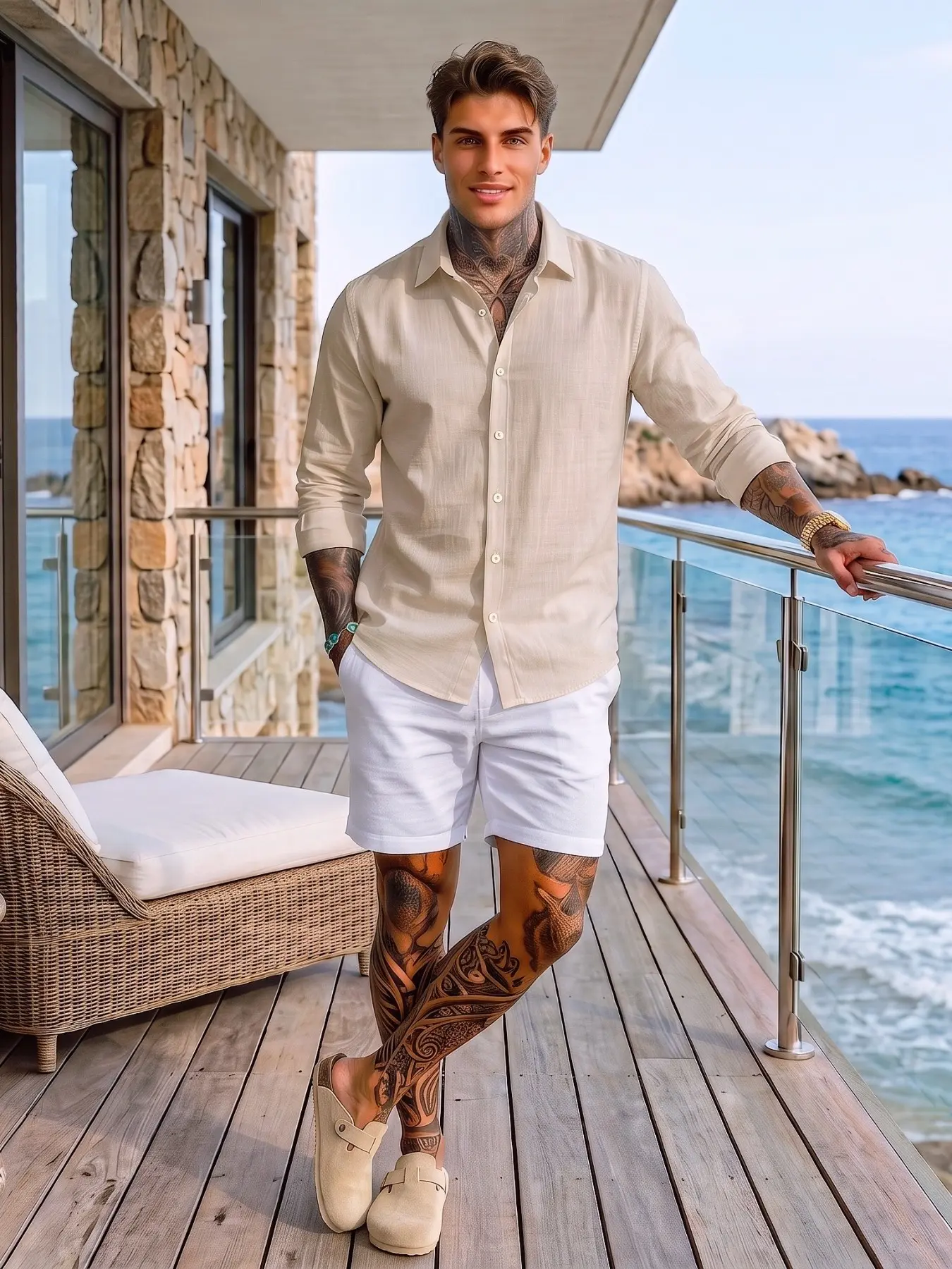 Men's Long Sleeve Shirt, Casual Loose Shirt, Classic Casual American Style, Skin-Friendly Breathable Linen Blend Fabric, Daily Commute Fitness Wear, Top