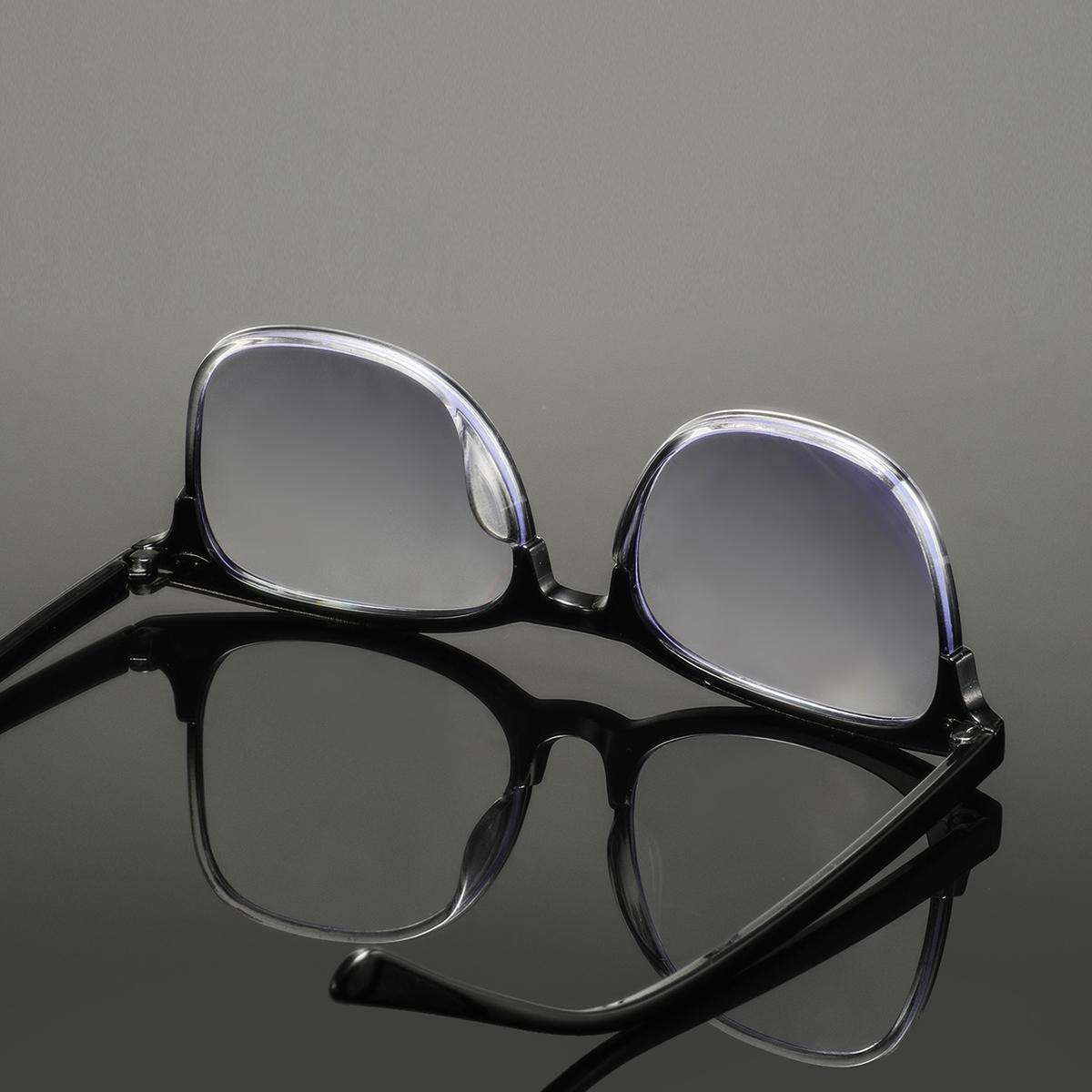 Men's Plastic Square Graduated Reading Glasses, Stylish American Fashion, Casual Trendy Eyewear, Versatile Old Flower Goggles, Reading Eyeglasses, Square Frame Eyeglasses