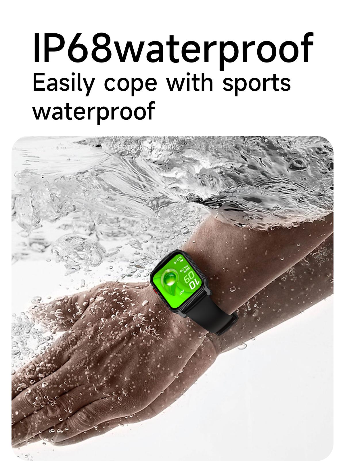 Smart Watch for Men and Women with Call/Message Reminder, Smart Watch 1.83 Inch Touch Screen, Fitness Watch Heart Rate/Sleep/Calorie/Step Monitor, Emergency Flashlight, Activity Tracker for Android iOS