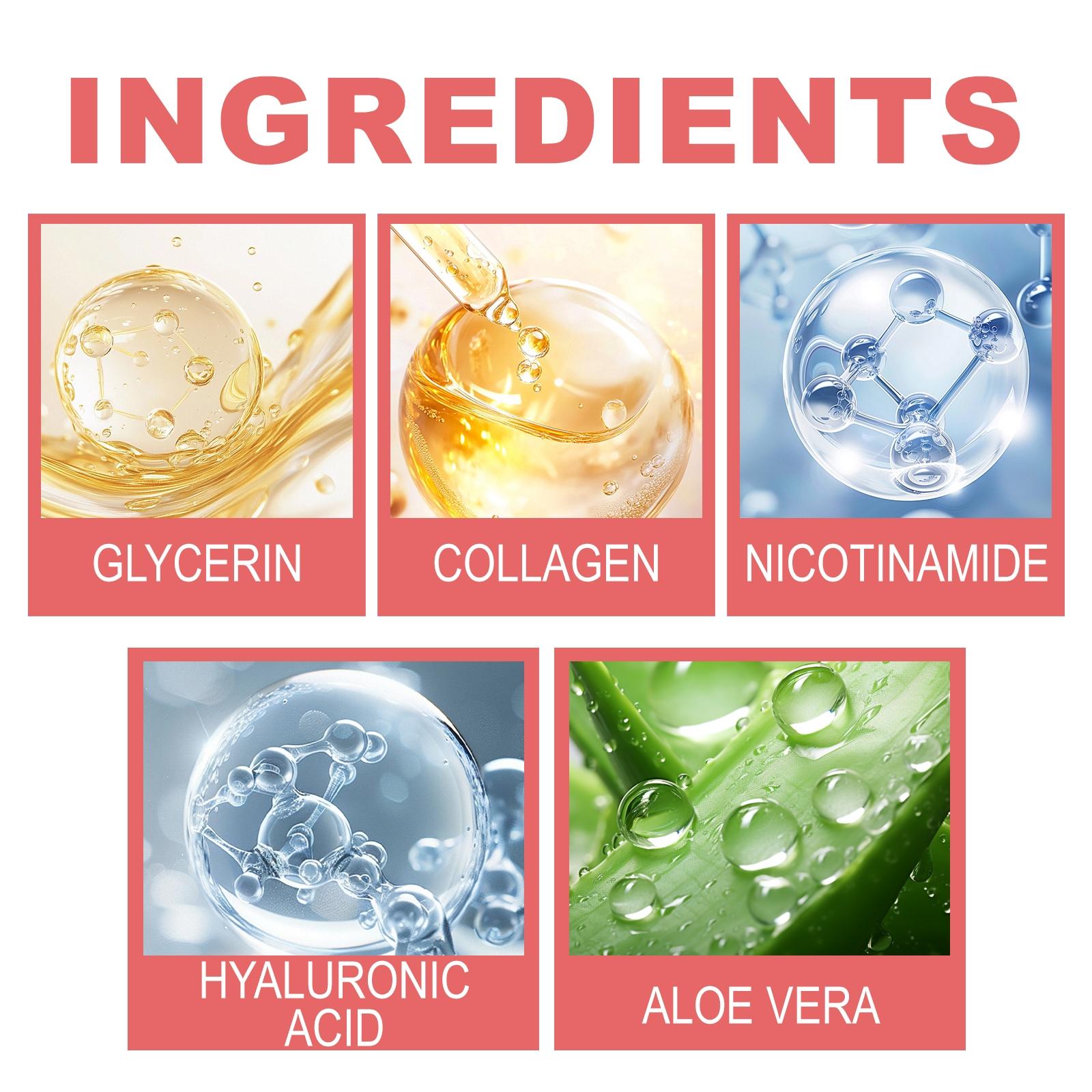 4pcs Collagen and Biotin Mask, Alcohol-Free, Deep Moisturizing, Boosts Facial Elasticity, Brightens and Adds Glow, Face Mask