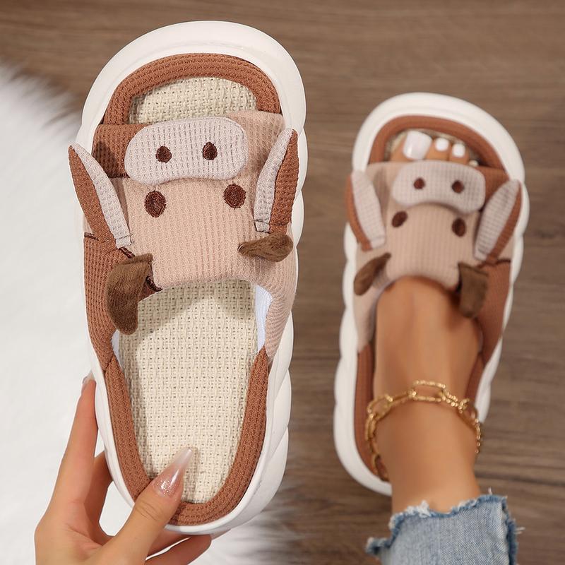 Cow Slippers Slides for Women House Shoes for Woman Lovely Cartoon Animal Shape  Women Men Home Indoor Springfresh