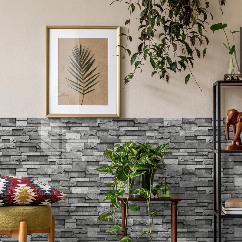 FLOLEOPA 48-Piece Peel-and-Stick Wall Decals Kitchen & Bathroom Splashback Protection Waterproof, Oil-Resistant, Heat-Resistant Ideal for Dining Rooms, Schools, and Office Wall Decor Marble Pattern Stickers, Tile Decals, Wall Panels