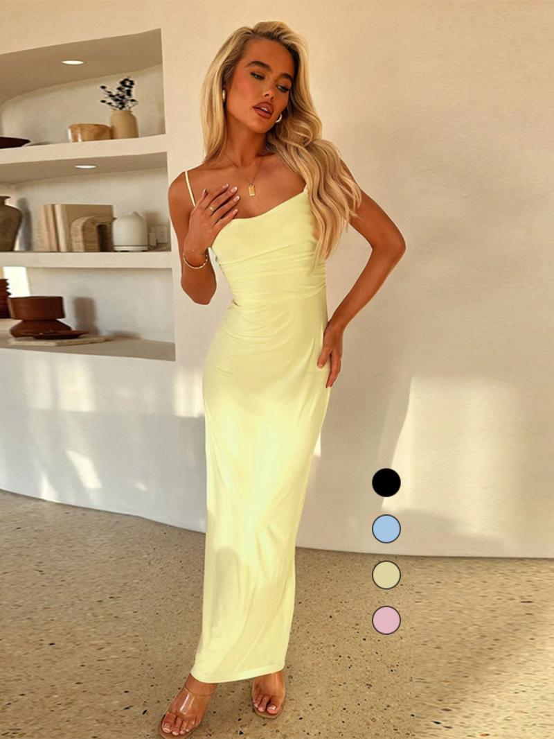 Women's Floral Print Lace Up Bodycon Cami Dress, Elegant Dresses, Adjustable Ruched Sleeveless Long Dress Ladies Clothes for Vacation Holiday Wedding Guest