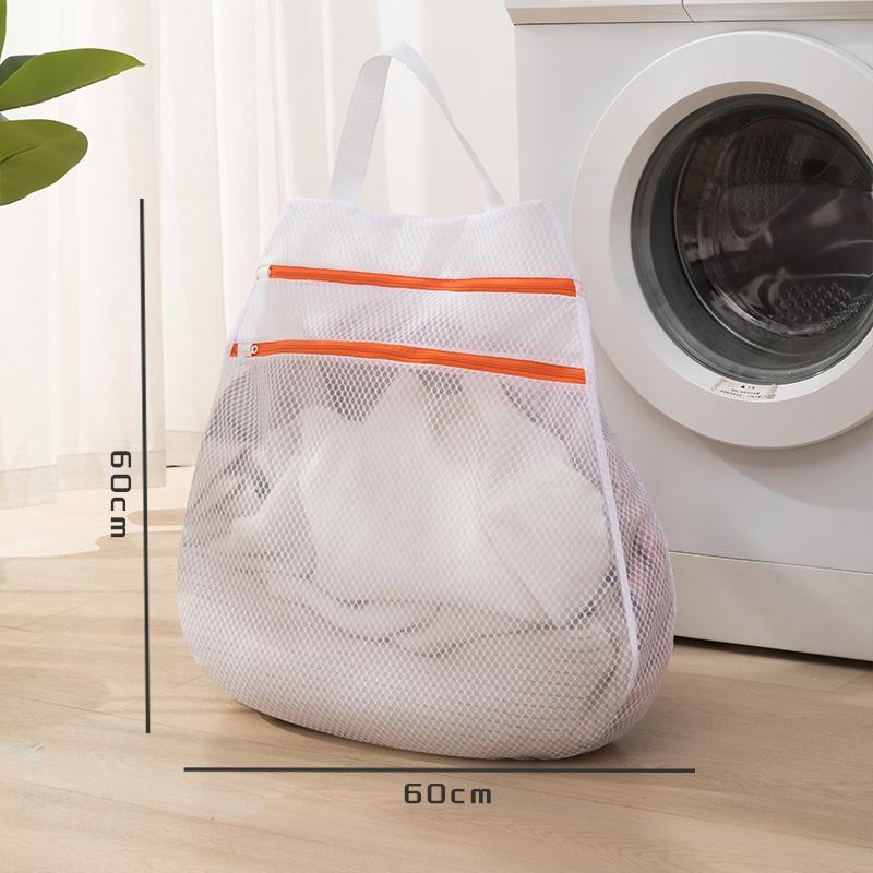 Multifunctional Handheld Dual Zipper Honeycomb Laundry Bag, Washing Machine Dedicated Anti-Deformation Sweater Underwear Protector