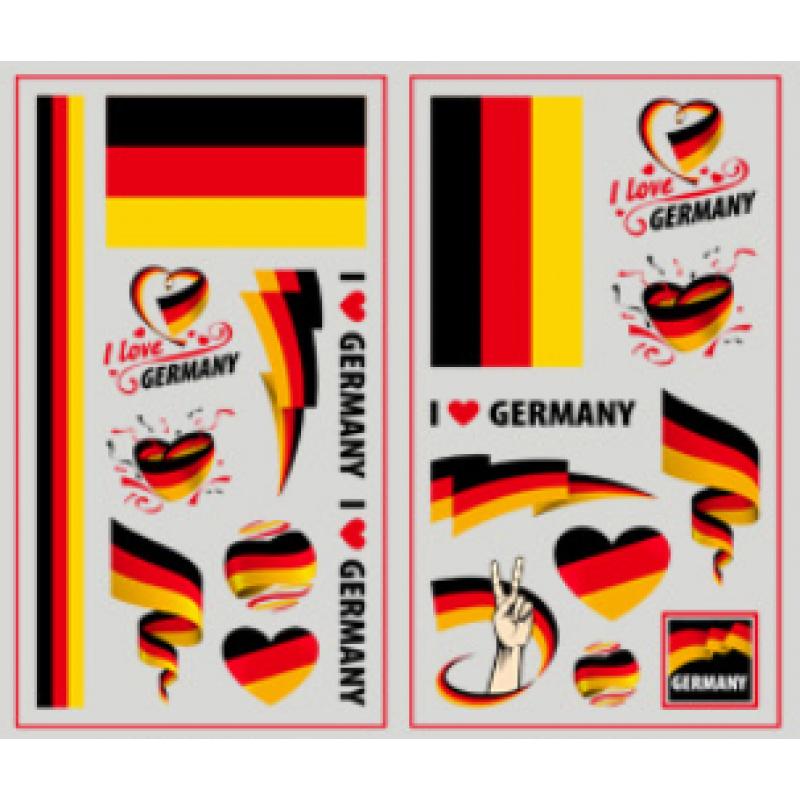 5 sets/10 national flag tattoo stickers, temporary stickers for fans' parties of world football, national flags, marathon events, etc
