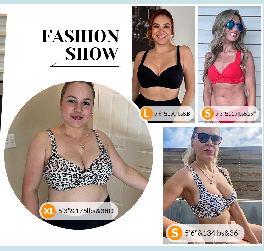 Yonique Women Underwire Bikini Top - Push Up Bathing Suit Top Padded Bra Swimsuit Top