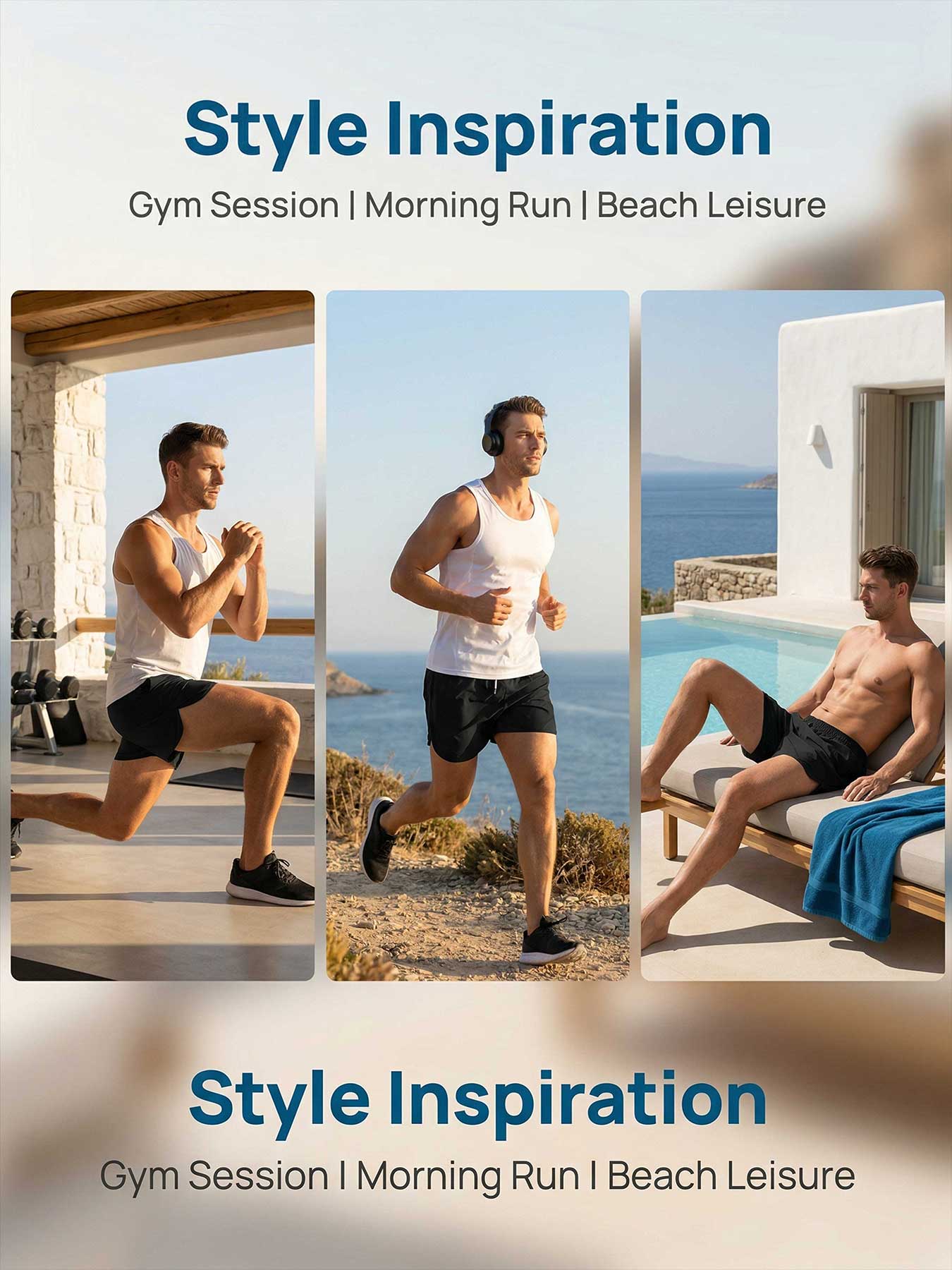 Men's Casual Sport Shorts, Summer Outdoor Running Shorts, Comfortable Quick-Dry Breathable Fabric, Snake Head Pattern, Ideal for Travel, Fitness, Beach