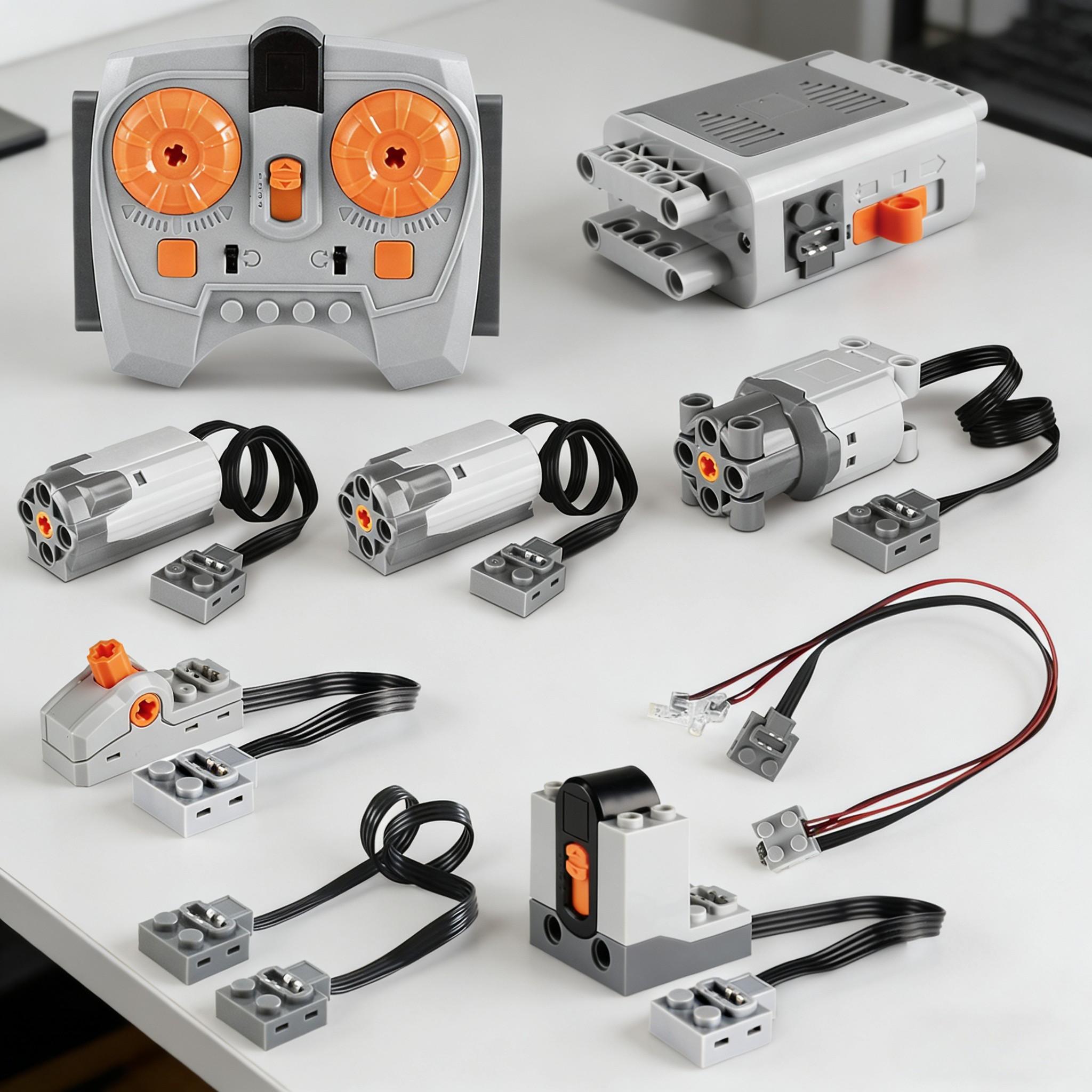 Stem RC Motor Kit for Building Blocks, Smart Remote Control Power Set, Kids DIY Robot Toy, Creative Learning Gift, Perfect for Holidays